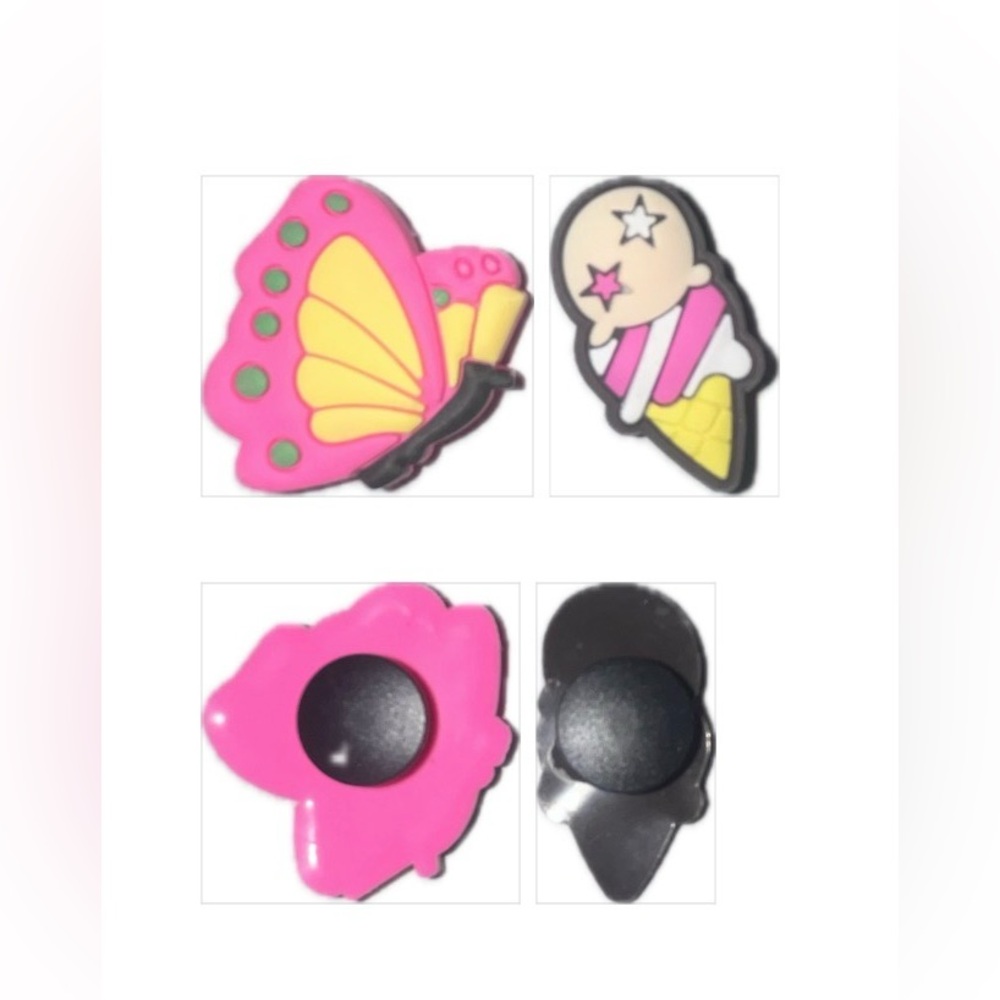 NWOT Butterfly & Ice Cream Cone Croc Charms